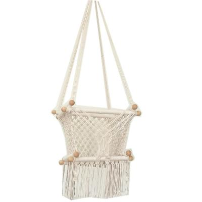 China Modern Custom Indoor Outdoor Baby Rope Swing 100% Cotton Hanging Chair for sale