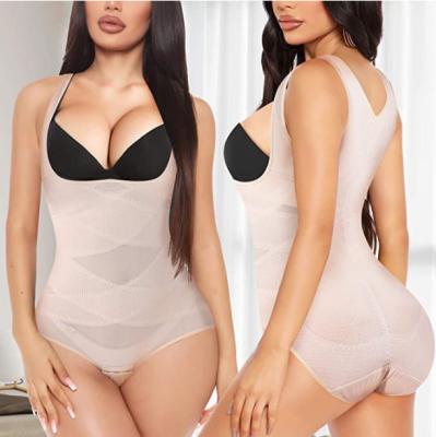 China Antibacterial women plus size fajas de colombianas transparent slim tummy control waist shapewear jumpsuit open breast shaper for ladies butt lifter for sale