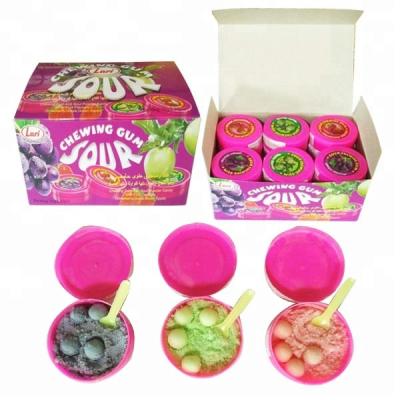 China 15g Glucose Fruit Gumball Bubble Gum Halal Fruity Sour Chewing Gum for sale