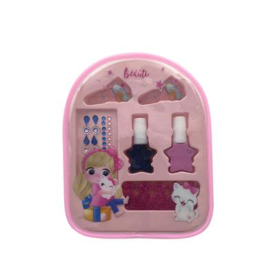 China Waterproof Cosmetics Kids Cosmetics Private Label Bag Set Children Kids Nail Polish for sale