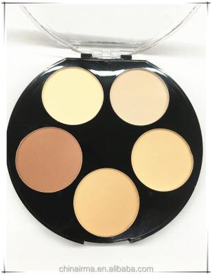 China Sunscreen 5 Color Round Makeup Concealer Palette for sale