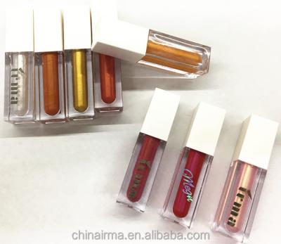 China Non-sticky hot sale square tube private logo glitter lip color for sale