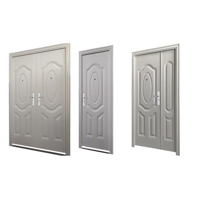 China Customized Anti-theft Security Glass Exterior Entrance Casement Aluminum Alloy Door Steel Main Doors for sale