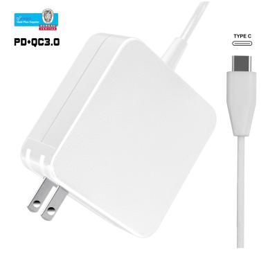 China 20.2V 3.25A White PD Charger 65W USB Fast Charging Type-C Power Adapter For Laptop Notebook Type-C for sale