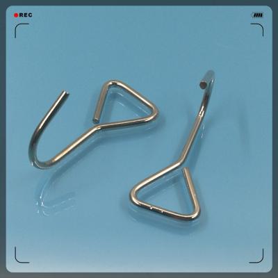 China J hook for hanger link bottom link of belt metal wire hook nickel plated double and single J hook for sale