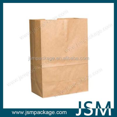 China Recyclable Brown Kraft Paper Grocery Paper Bag Supermarket Paper Bag Without Handles for sale