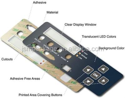 China Custom Overlay Plastic Graphic Sticker Calculator PC Front Control Panel for sale