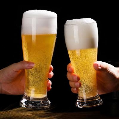 China Classic style Pilsner craft beer wheat beer glass American wholesale fashion high transparent drinking glasses for logo customized for sale