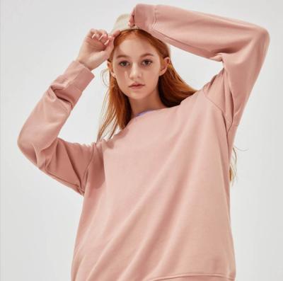 China Breathable Crewneck Sweatshirt Women Cotton Organic Crewneck Sweatshirt for sale