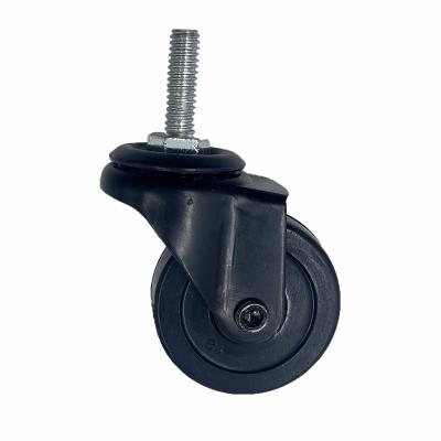 China Suitable For Out 50 Mm PP RUBBER Thread Stem Caster Wheel Without Brake for sale