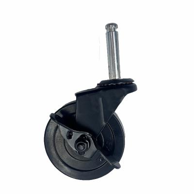 China Suitable for Outside 10G60S Replacement Handle Ring Stem Caster Wheel PU Rubber Caster Wheel With Brake for sale