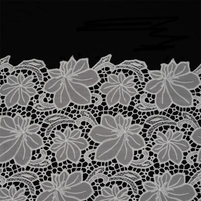 China Water Soluble Wholesales Love Soft Embroidery Silk Wedding Lace Fabric for sale