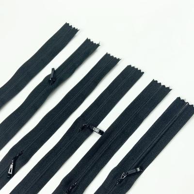 China Other factory direct selling popular high quality black invisible zipper can be used for dress for sale