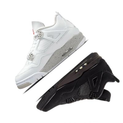 China Cushioning outdoor running shoes OG AJ basketball shoes women's sports basketball AJ 4 high quality white oreo men 4s black aj shoes for sale