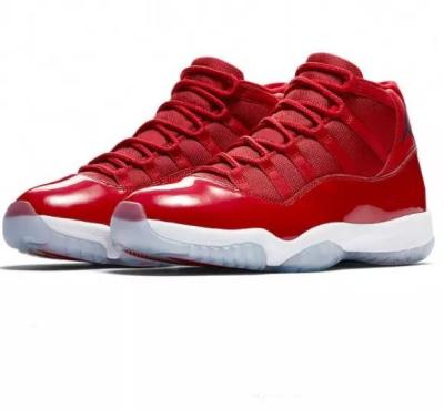 China Cushioning High Quality AJ 11 Men's AJ 11 Stain Women's Basketball Shoes Men's Sports Basketball Shoes Red Low Top College Outdoor Big Concord for sale