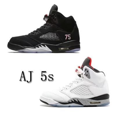 China Cushioning 2022 New AJ 5 Ice Blue AJ 5s Rukawa Kaede High Top Sneakers White Cement Men's and Women's Shoes Basketball Shoes for sale