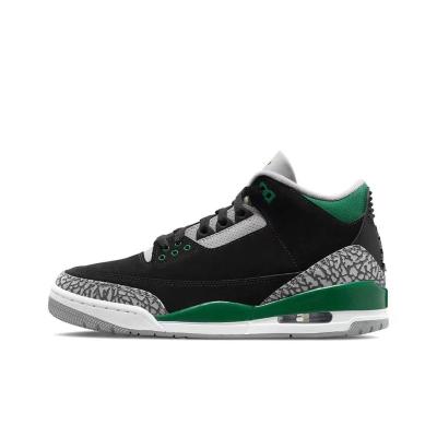 China AJ 3 Stain Retro Men's AJ 3 Basketball Shoes Pine Green Casual Men's Outdoor Sports Shoes Cushioning Size 40-46 for sale