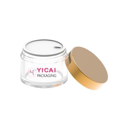 China Professional Cosmetic Supply 0.5oz 1oz 2oz PETG Clear Jar Dipping Powder Plastic Cosmetic Jar for sale