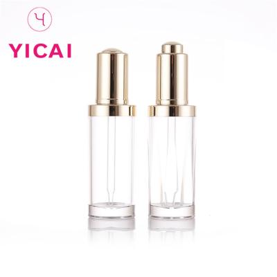 China Luxury Personal Care 10ml 20ml 30ml Glass Round Clear Essential Oil Dropper Bottle for sale