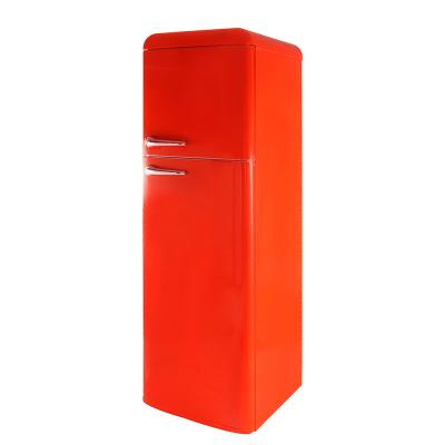 China BCD280 COMPRESSOR Best Selling And Top Freezer Single Order New Double Door Retro Fridge Refrigerator for sale