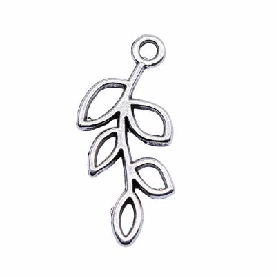 China Vintage 200pcs/bag 25x11mm Antique Silver Plated Zinc Alloy Hollow Branches Charms Pendants ABD-C14436 for sale