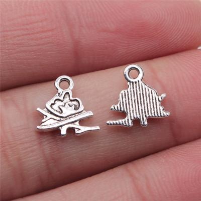 China Vintage 200pcs/bag 11x11mm Antique Silver Plated Zinc Alloy Fire Charms Pendants ABD-C13542 for sale