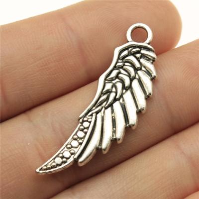 China Antique Angel Wing Charms Vintage 100pcs/bag 39mm silver plated zinc alloy pendants ABD-C12007 for sale