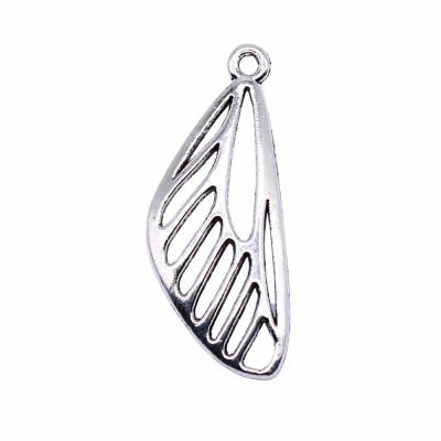 China Vintage 200pcs/bag 29x12mm Antique Silver Plated Zinc Alloy Hollow Butterfly Wings Charms Pendants ABD-C14494 for sale