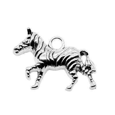 China Vintage 50pcs/bag 30x20mm Antique Silver Plated Bronze Plated Zinc Alloy Horse Charms Pendants ABD-C10967 for sale