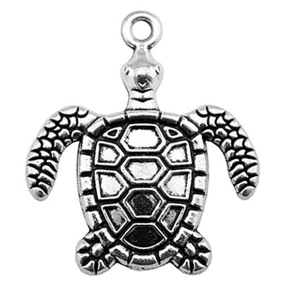 China 50pcs/bag 34x29mm Vintage Antique Silver Plated Bronze Plated Zinc Alloy Sea Turtle Charms Pendants ABD-C10948 for sale