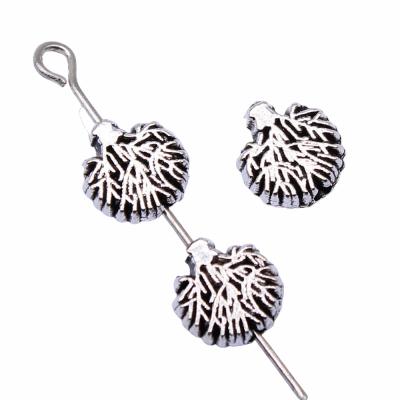 China Vintage 200pcs/bag 8x8mm Antique Silver Plated Zinc Alloy Tree Beads Pendants ABD-C14392 for sale