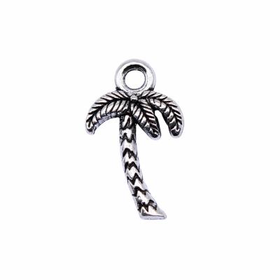 China Vintage 200pcs/bag 17x10mm Antique Silver Plated Zinc Alloy Coconut Tree Charms Pendants ABD-C14430 for sale