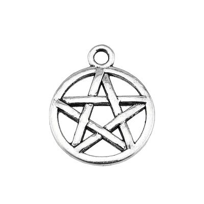 China Vintage 200pcs/bag 16mm Antique Silver Plated Bronze Plated Zinc Alloy Star Charms Pendants ABD-C10151 for sale