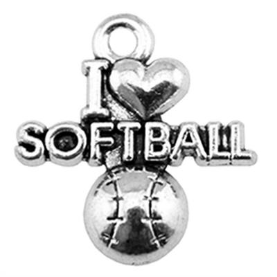 China 50pcs/bag 20x19mm Vintage Antique Silver Plated Bronze Plated Bronze Plated Zinc Alloy Baseball Charms Pendants ABD-C10977 for sale