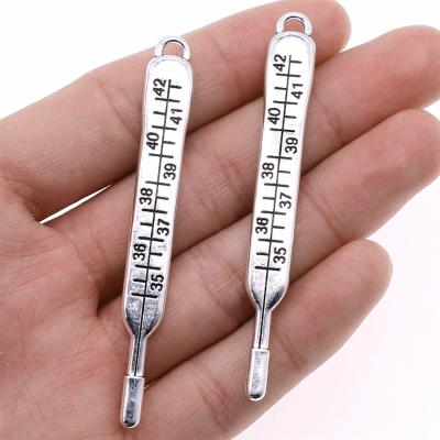 China Vintage 20pcs/bag 9x71mm Antique Silver Plated Bronze Plated Zinc Alloy Thermometer Charms Pendants ABD-C11175 for sale