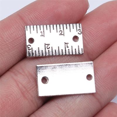 China 50pcs/bag 21mm Vintage Antique Silver Plated Bronze Plated Zinc Alloy Connector Charms Pendants ABD-C10853 for sale