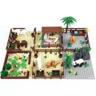 China Building MOC Toy Blocks Farm Happy Happy Zoo Rabbit Sheep Carrot Building Blocks Animal Action Count for sale