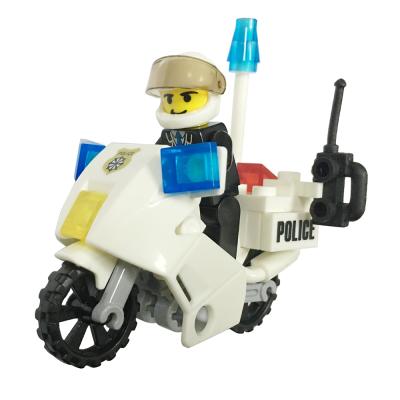 China Toy KAZI's Police Motorcycle Building Blocks Building Block Toys For Children for sale