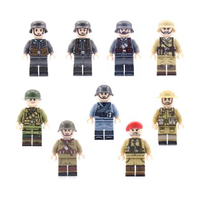 China Toy Mini Military Figure Building Blocks Soldier Characters WW2 Army Toys for sale