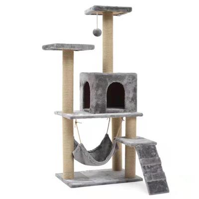 China Large Stocked House Tower Housing Furniture Liner Cat Tree Wall Climb Frame Tree Latest Design Cat for sale