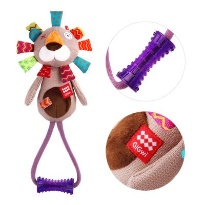 China 2021 New Arrival Stuffed Dog Nibbling Interactive Stuffed Dog Viable Squeaky Pet Toy for sale