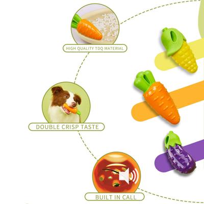 China 2021 New Arrival Squeaky Dog Vegetables Pet Toy Viable Bite-Resistant Dog Chew Toy for sale