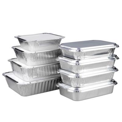 China Eco - Friendly Rectangle Aluminum Foil Containers For Fresh Aluminum Tray for sale