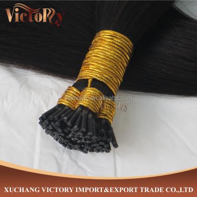 China Color Silky Straight I-Tip Grade #1B Indian Wave 8A Hair Extension for sale