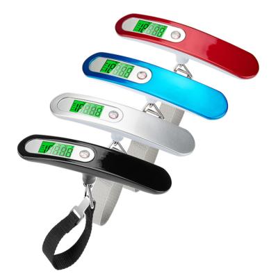 China ABS + Stainless Steel Portable Electronic 50kg Travel Weight Weighing Luggage Scale Digital Stainless Steel Hanging Scale for sale