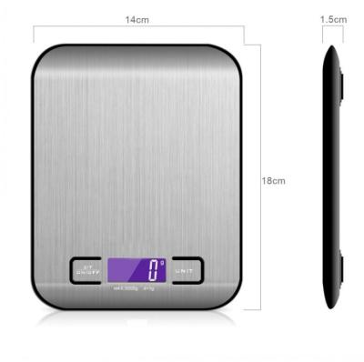 China With Tray Best Price 5kg Stainless Steel Food Kitchen Digital Electronic Scale Scale cozinha scale for sale