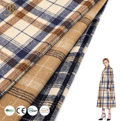 China Breathable Yarn Dyed Checked Wool Tweed Tweed Fabric Polyester Woven/Knitted Fabric For Women's Suits Or Skirt for sale