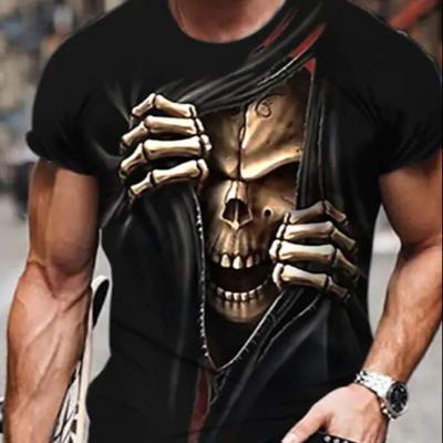 China Anti-Wrinkle Men's Unisex T-shirt 3d Graphic Print Crew Neck Print Daily Vacation Print Clothing Designer Casual Short T-shirt for sale