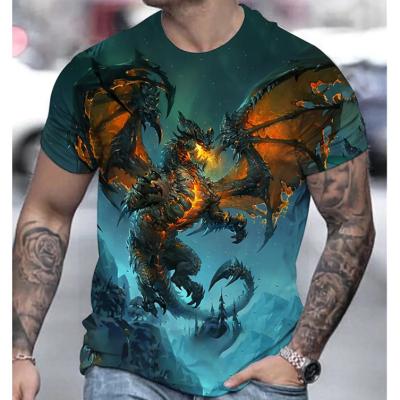 China high quality 3d copy of Anti-wrinkle men's T-shirt plus size t-shirt daily vacation animal image t-shirt for men for sale