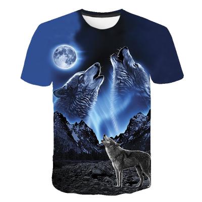 China Anti-wrinkle Men's 3d Printed T-shirt Printing Short Sleeve Fashion Summer Animal 3d Tee Short Neck Round T-Shirts for sale